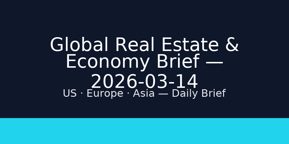 Global Real Estate & Economy Brief — 2026-03-14