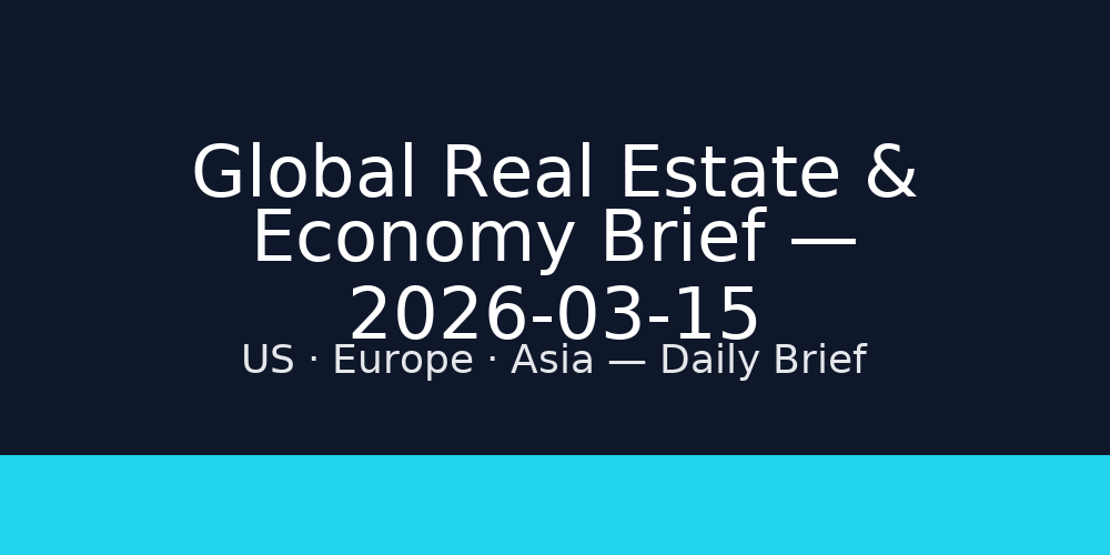 Global Real Estate & Economy Brief — 2026-03-15