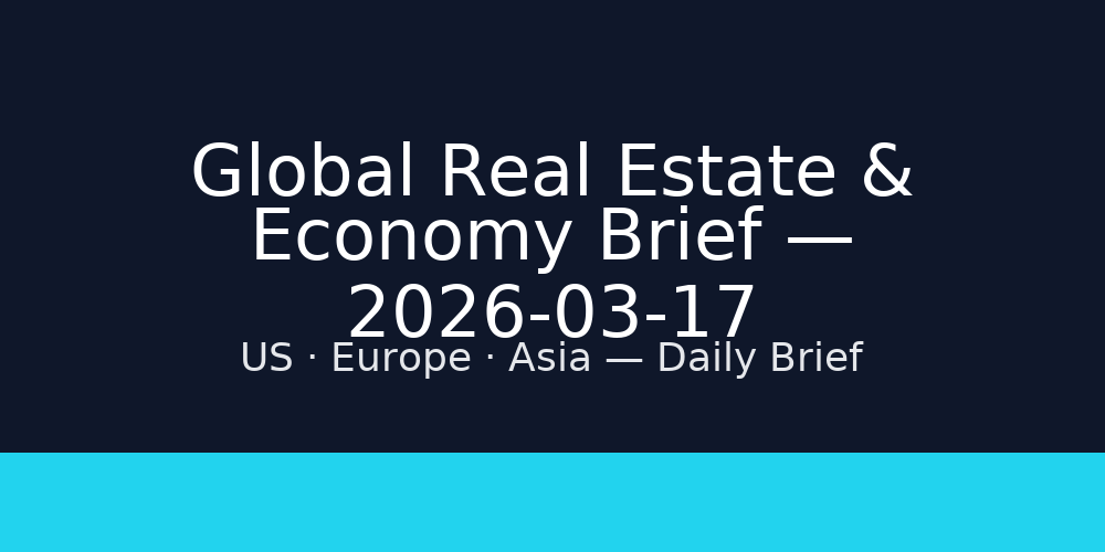 Global Real Estate & Economy Brief — 2026-03-17